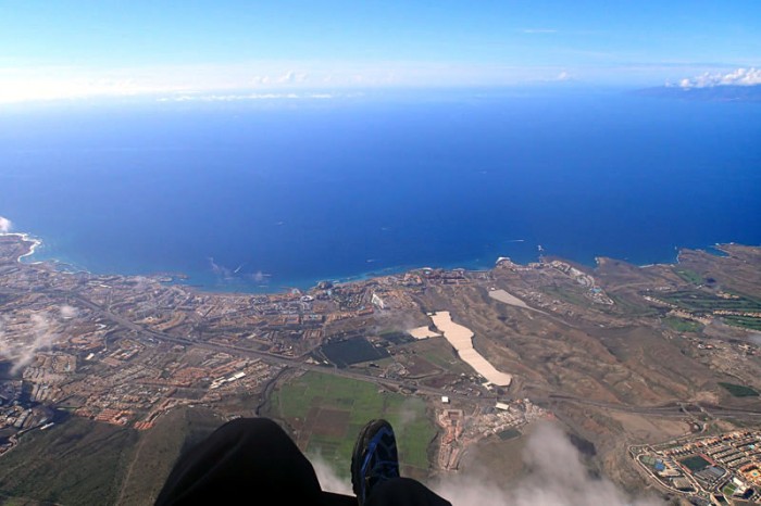 comme vue d'avion, La Gomera à droite...