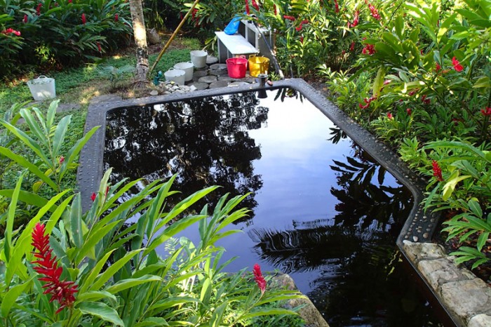 qui alimente une piscine,