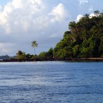 En allant à Camamu en escuna (bateau en bois faisant office de bus)