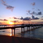 Coucher de soleil sur le ponton de Barra Grande