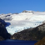 Ventisquero sans nom entre les estero Sin Nombre et Coloane, île Hoste