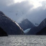 ... avec au fond le ventisquero Guilcher, île Tierra del Fuego