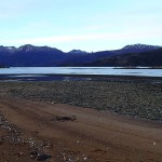 Punta Divide, l'extrémité Est de l'île Gordon, et le canal Beagle