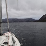 En approche de la caleta Notch, détroit de Magellan, île Riesco