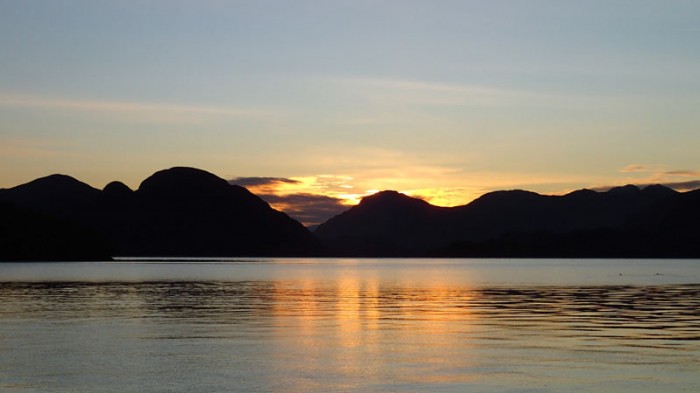 Lever de soleil sur l’estero Barros Arana