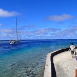 Aramia franchissant la passe Sud de Amanu