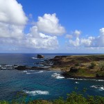 La côte Sud de Ua-Huka et le motu Papa