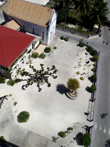 Vue du clocher de l’église, village de Pouheva