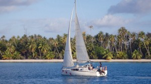 Prise de mouillage sous voiles à Hirifa