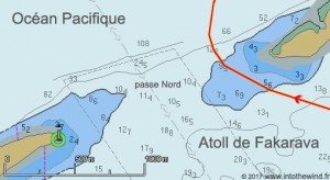 La passe Nord de Fakarava (cartes CM93)