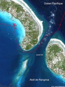 Pour rentrer dans l’atoll de Rangiroa, la passe Est est la plus favorable