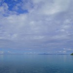 Motu Oatara, l’île de Huahine sur l’horizon