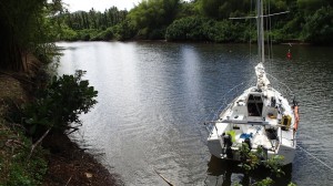 Mouillage dans la rivière Nasavu