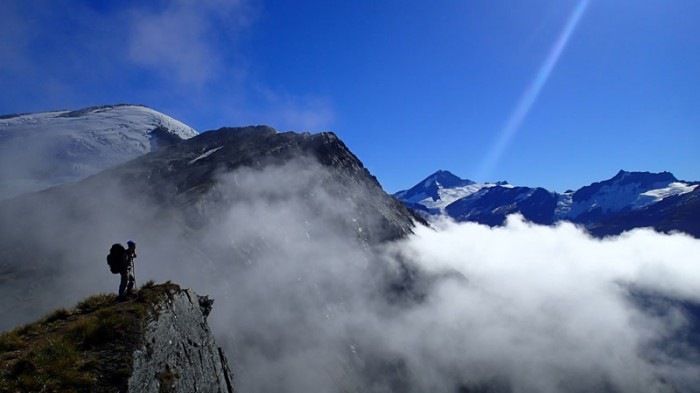 Au centre, le Mont Aspiring (3033m)