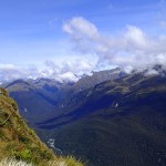 Au fond, notre objectif, la route du Milford Sound