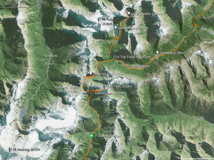 J3-7 Lacs Lucidus et Castalia, Rabbit Pass, Lois Peak (2015m)