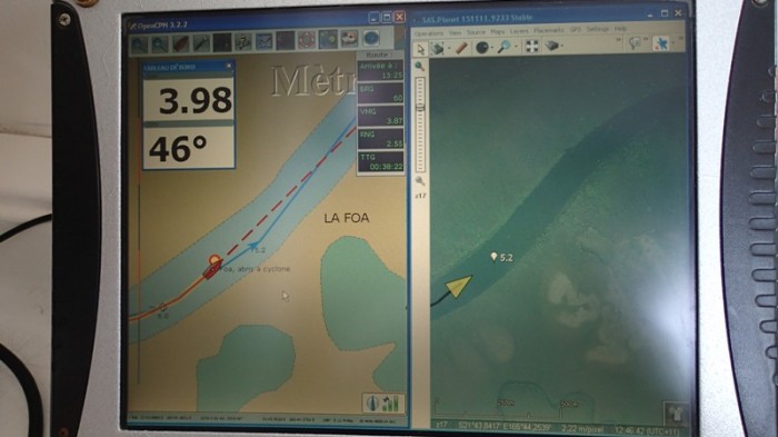 OpenCPN et SASPlanet sont raccords