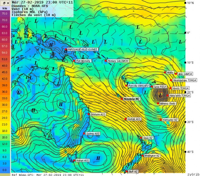 27/02, Pola s’intensifie et impacte la capitale des Tonga