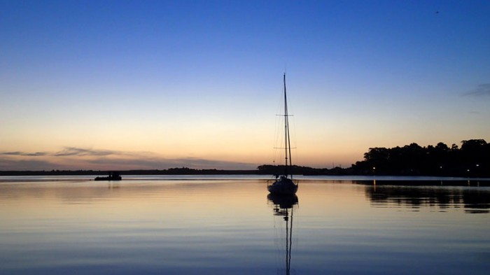 Coucher de soleil sur Strahan