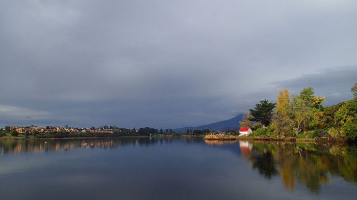 Au mouillage d’Austins Ferry sur le chemin du retour à Hobart