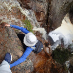 Bouldering en amont de la cascade