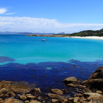 Snaky Hollow, L’Envol au mouillage, au fond l’île Flinders