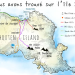 Schouten Island et ses chemins dessinés par Carina