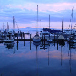 Lever de soleil sur le Tamar Yacht Club