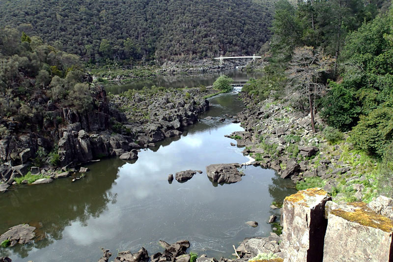 A Launceston, la populaire Cataract Gorge, source de la rivière Tamar…