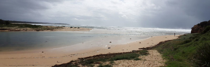 Congo Creek à son débouché sur la mer de Tasman