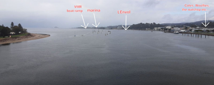 La ville de Batemans Bay sur la Clyde River