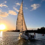 Extraction sous voiles du Camden Haven Inlet (photo : Simon et Genna)