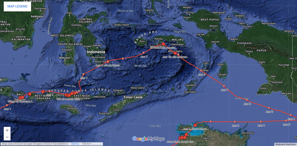 Une trace en accent circonflexe