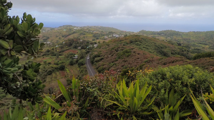 Vue du mont Limon (390m), au faîte de l’île Rodrigues