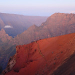 La ligne de crête entre le Gros Morne et le Grand Bénare, illuminée