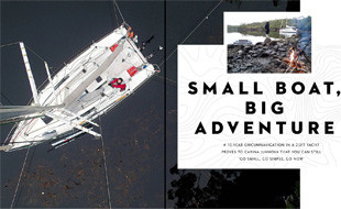 Yachting World August 2026 Small boat, big adventure p56-63_Couv